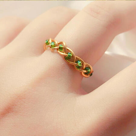 Ourania in Glass Green (Gold)