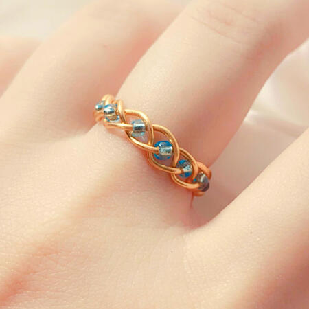 Ourania in Glass Blue (Gold)